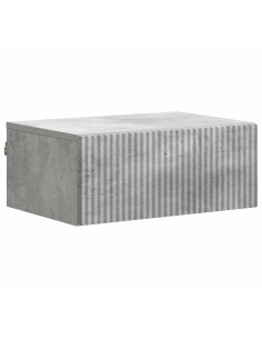 Mobiletto da notte a muro Grigio Cemento 49 x 34,5 x 20 cm