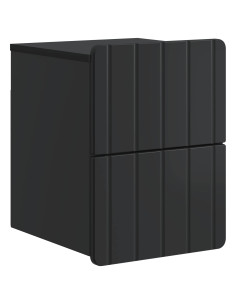 Mobiletto da notte a muro con cassetto Nero 33 x 34,5 x 43 cm