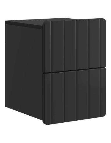 Mobiletto da notte a muro con cassetto Nero 33 x 34,5 x 43 cm