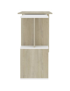 Scrivania ad Angolo Bianca Rovere Sonoma 200x50x76 Multistrato