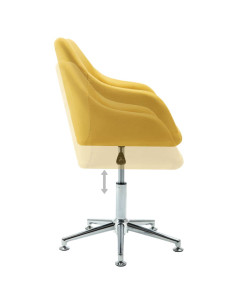Sedia da Ufficio Girevole Gialla in Tessuto