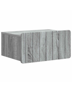Mobiletto da notte a muro Grigio Sonoma 49 x 34,5 x 24 cm