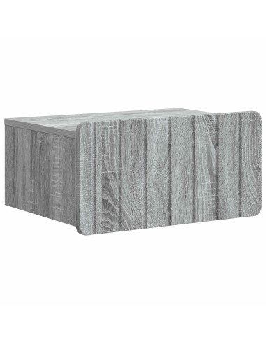 Mobiletto da notte a muro Grigio Sonoma 49 x 34,5 x 24 cm