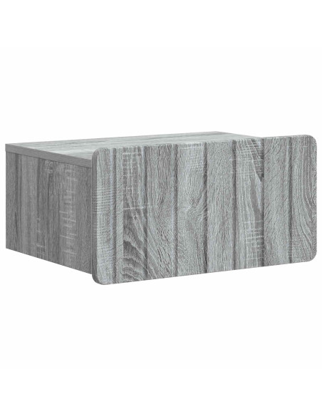 Mobiletto da notte a muro Grigio Sonoma 49 x 34,5 x 24 cm