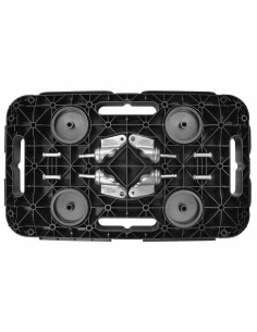 Pedane di Trasporto 3 pz Nere in Polipropilene 300 kg