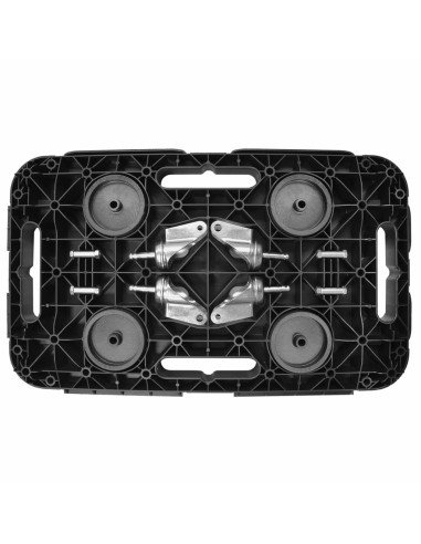 Pedane di Trasporto 3 pz Nere in Polipropilene 300 kg