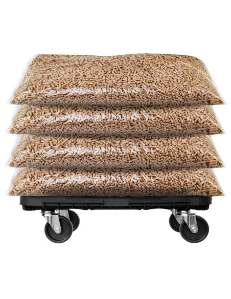 Pedane di Trasporto 5 pz Nere in Polipropilene 300 kg