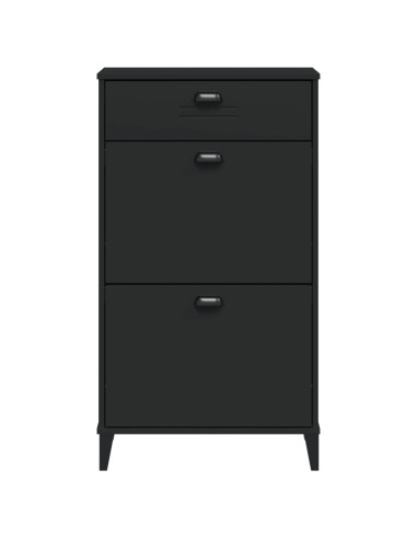 Scarpiera VIKEN Nera in Legno Massello di Pino