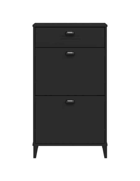 Scarpiera VIKEN Nera in Legno Massello di Pino