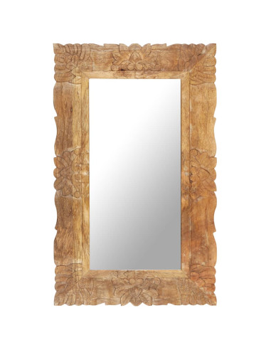 Specchio 80x50 cm in Legno Massello di Mango