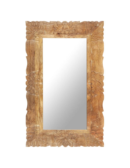 Specchio 80x50 cm in Legno Massello di Mango