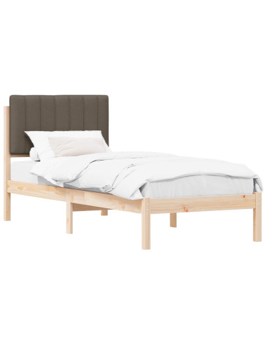 Letto con Testiera Rivestita Talpa 75 x 190 cm Pino massello