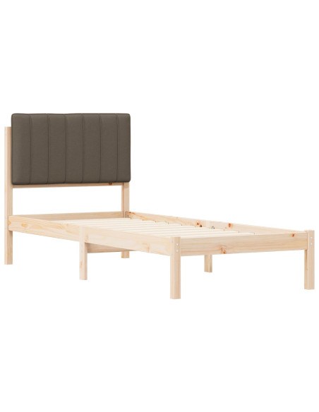 Letto con Testiera Rivestita Talpa 75 x 190 cm Pino massello