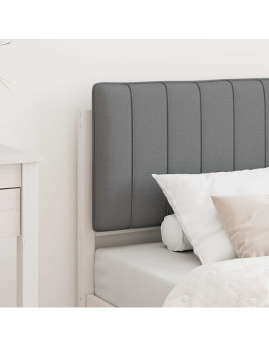 Letto con Testiera Rivestita Grigio chiaro 75 x 190 cm