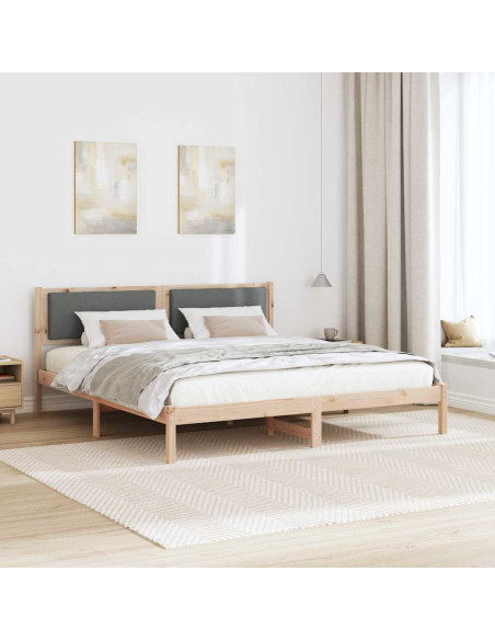 Struttura del letto Grigio scuro 180 x 200 cm Pino massello