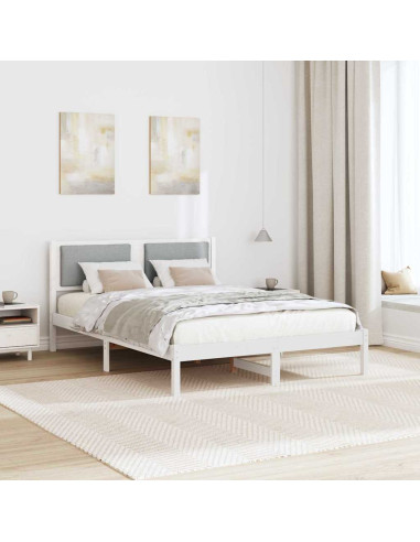 Struttura del letto Grigio chiaro 160 x 200 cm Pino massello