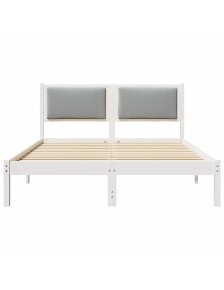 Struttura del letto Grigio chiaro 135 x 190 cm Pino massello