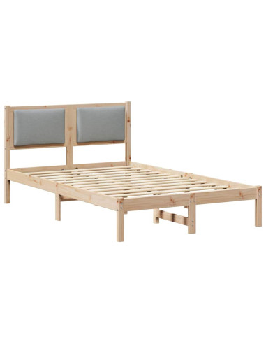 Struttura del letto Grigio chiaro 120 x 190 cm Pino massello