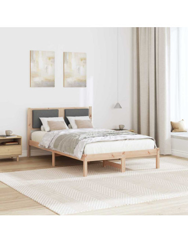 Struttura del letto Grigio scuro 120 x 190 cm Pino massello