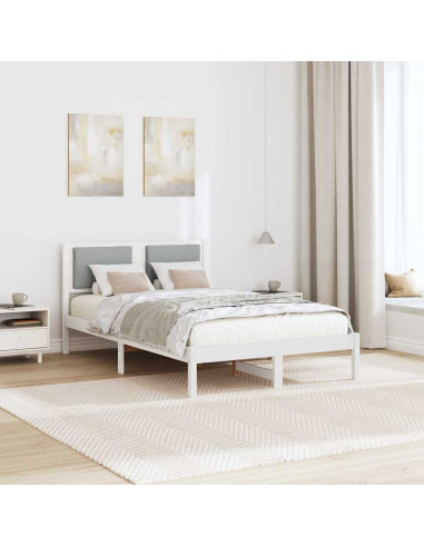 Struttura del letto Grigio chiaro 120 x 190 cm Pino massello
