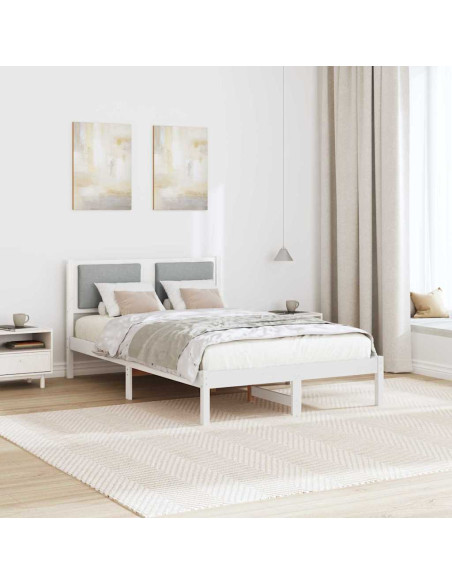 Struttura del letto Grigio chiaro 120 x 190 cm Pino massello