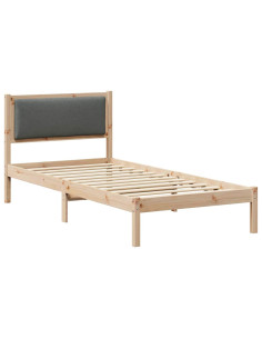 Struttura del letto Grigio scuro 90 x 200 cm Pino massello 2