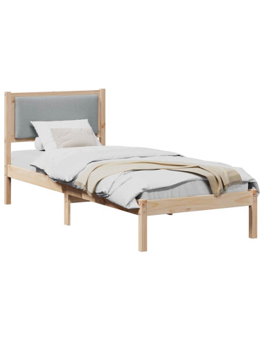 Struttura del letto Grigio chiaro 80 x 200 cm Pino massello