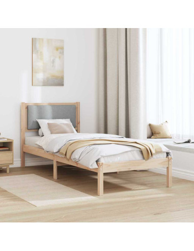 Struttura del letto Grigio chiaro 80 x 200 cm Pino massello