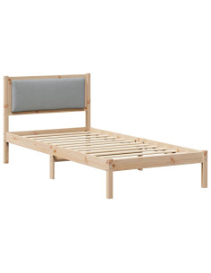 Struttura del letto Grigio chiaro 90 x 190 cm Pino massello 2