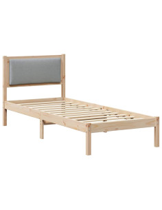 Struttura del letto Grigio chiaro 80 x 190 cm Pino massello 2