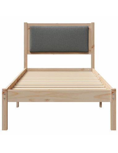 Struttura del letto Grigio scuro 80 x 190 cm Pino massello