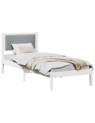 Struttura del letto Grigio chiaro 80 x 190 cm Pino massello
