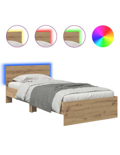 Struttura del letto con testiera Rovere artigianale 90 x 200 cm 2