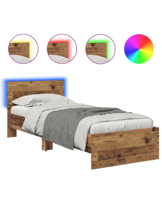 Struttura del letto Legno vecchio 75 x 190 cm Legno multistrato 2