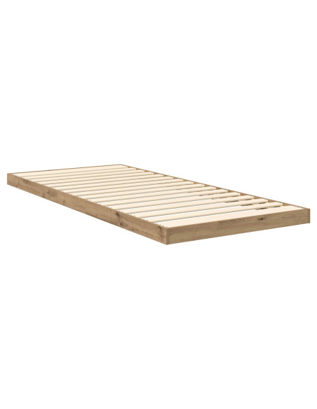 Struttura letto a terra Rovere artigianale 71,5 x 190 cm