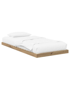 Struttura letto a terra Rovere artigianale 86,5 x 190 cm 2