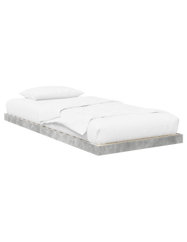 Struttura letto a terra Grigio cemento 76,5 x 200 cm