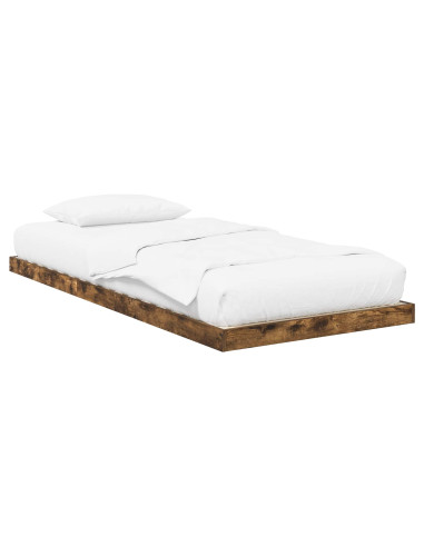 Struttura letto a terra Rovere fumé 76,5 x 200 cm