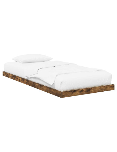 Struttura letto a terra Rovere fumé 76,5 x 200 cm