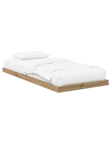 Struttura letto a terra Rovere artigianale 76,5 x 200 cm
