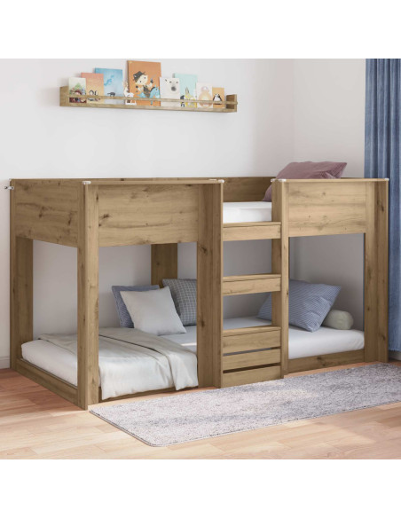 Struttura letto a terra Rovere artigianale 76,5 x 200 cm