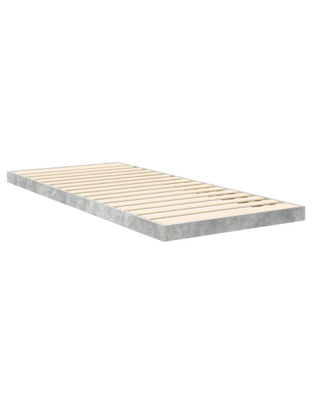 Struttura letto a terra Grigio cemento 86,5 x 200 cm