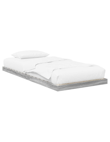 Struttura letto a terra Grigio Sonoma 86,5 x 200 cm