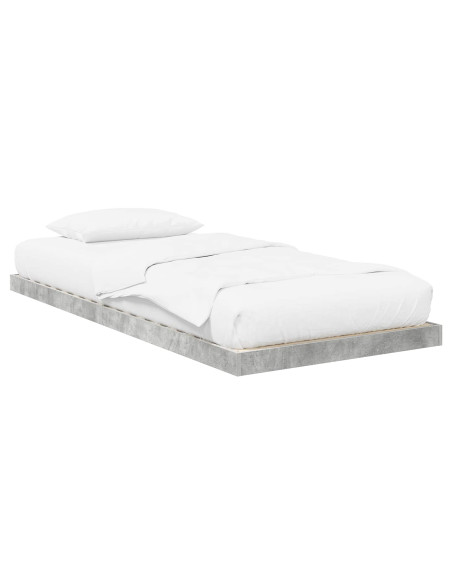 Struttura letto a terra Grigio cemento 96,5 x 200 cm