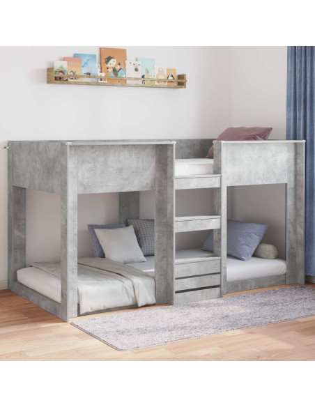 Struttura letto a terra Grigio cemento 96,5 x 200 cm