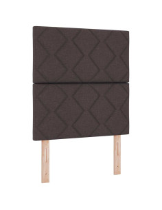 Letto a molle con strisce LED Marrone scuro 80 x 200 cm Tessuto 2