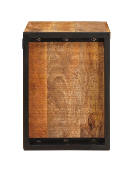 Portabottiglie 100 x 45 x 33 cm Legno di Mango Grezzo Massiccio