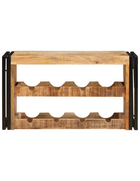 Portabottiglie 100 x 45 x 33 cm Legno di Mango Grezzo Massiccio