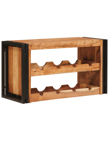 Portabottiglie 100 x 45 x 33 cm Legno di Acacia Massello
