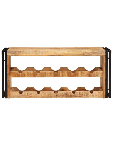 Portabottiglie 100 x 45 x 33 cm Legno di Mango Grezzo Massiccio